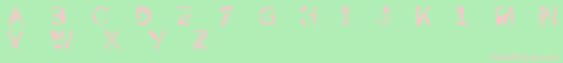 Pixcaps Font – Pink Fonts on Green Background