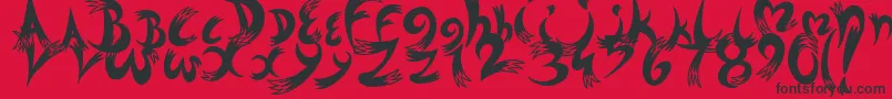 Dreams Font – Black Fonts on Red Background