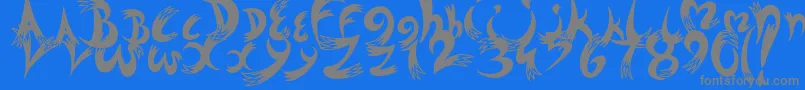 Dreams Font – Gray Fonts on Blue Background