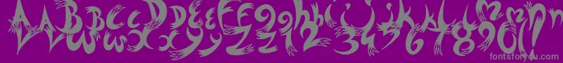 Dreams Font – Gray Fonts on Purple Background