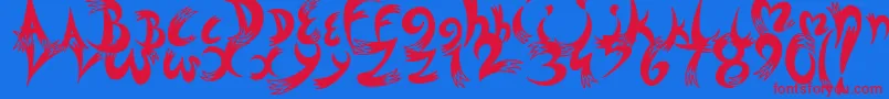 Dreams Font – Red Fonts on Blue Background