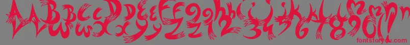 Dreams Font – Red Fonts on Gray Background