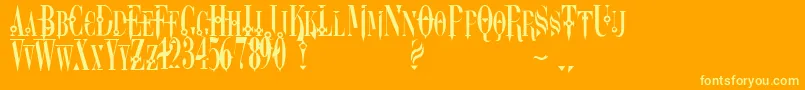 Dreamscar Font – Yellow Fonts on Orange Background