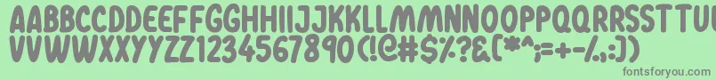 Saiba mais sobre a fonte Dreamwalks Fonte Dreamwalks – fontes cinzas em um fundo verde