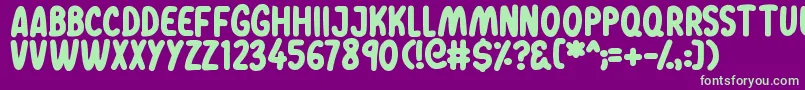 Dreamwalks Font – Green Fonts on Purple Background