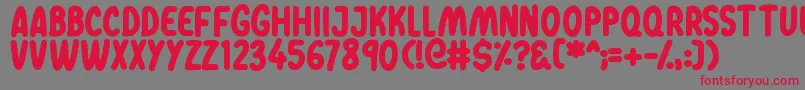 Dreamwalks Font – Red Fonts on Gray Background