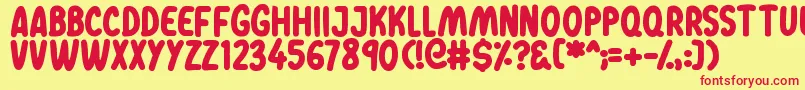 Police Dreamwalks – polices rouges sur fond jaune