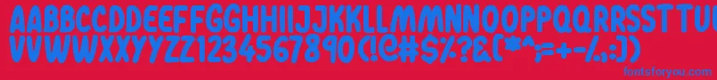 Dreamwalks Font – Blue Fonts on Red Background