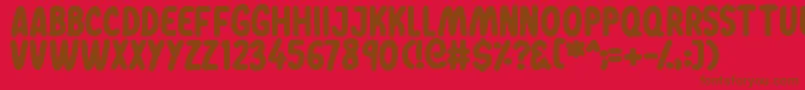 Dreamwalks Font – Brown Fonts on Red Background