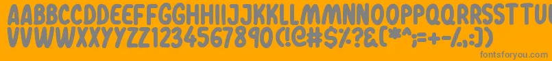 Czcionka Dreamwalks – szare czcionki na pomarańczowym tle