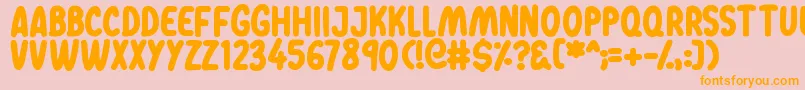 Dreamwalks Font – Orange Fonts on Pink Background