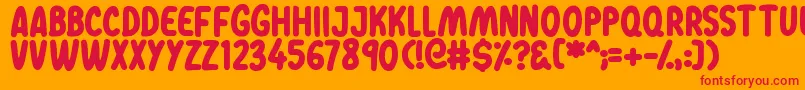 Dreamwalks Font – Red Fonts on Orange Background