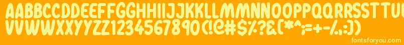 Dreamwalks Font – Yellow Fonts on Orange Background