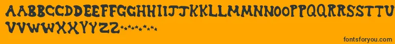 dreamwish Font – Black Fonts on Orange Background