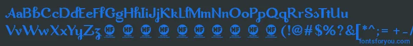 Dreamwood PERSONAL USE ONLY Font – Blue Fonts on Black Background