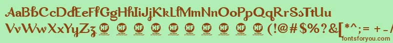 Fonte Dreamwood PERSONAL USE ONLY – fontes marrons em um fundo verde