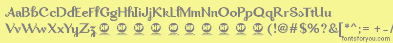 Dreamwood PERSONAL USE ONLY Font – Gray Fonts on Yellow Background