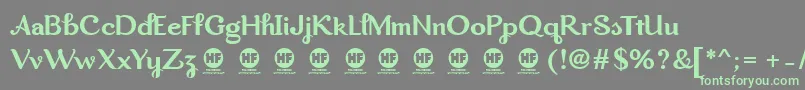 Dreamwood PERSONAL USE ONLY Font – Green Fonts on Gray Background