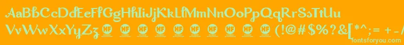 Dreamwood PERSONAL USE ONLY Font – Green Fonts on Orange Background