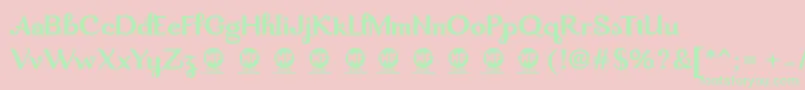 Dreamwood PERSONAL USE ONLY Font – Green Fonts on Pink Background
