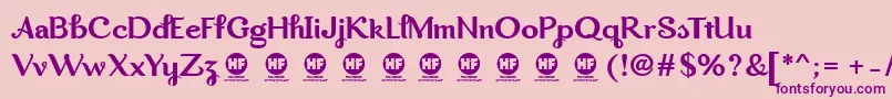 Dreamwood PERSONAL USE ONLY Font – Purple Fonts on Pink Background