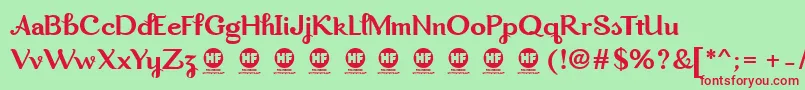 Dreamwood PERSONAL USE ONLY Font – Red Fonts on Green Background