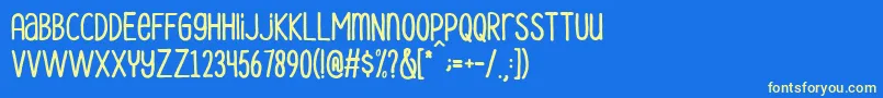 Dreamy Land Medium Font – Yellow Fonts on Blue Background