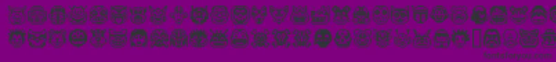 Fonte Pixel  – fontes pretas em um fundo violeta