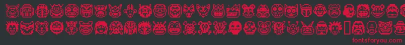 Pixel  Font – Red Fonts on Black Background