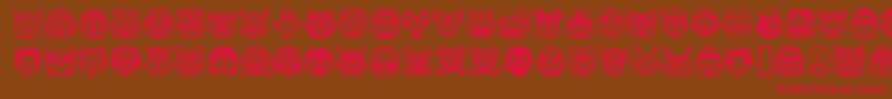 Pixel  Font – Red Fonts on Brown Background