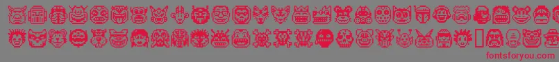 Pixel  Font – Red Fonts on Gray Background
