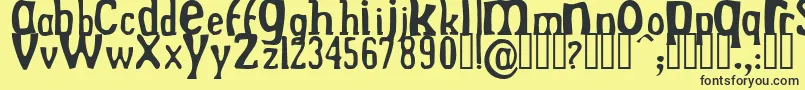 Fonte DREKN    – fontes pretas em um fundo amarelo