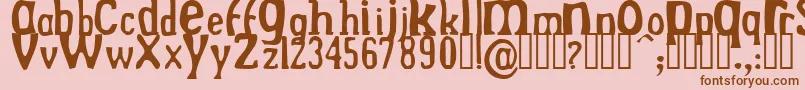 DREKN    Font – Brown Fonts on Pink Background