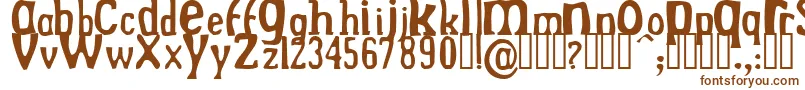 DREKN   -Schriftart – Braune Schriften auf weißem Hintergrund