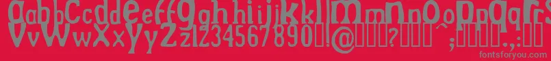 DREKN    Font – Gray Fonts on Red Background