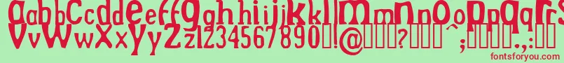 DREKN    Font – Red Fonts on Green Background