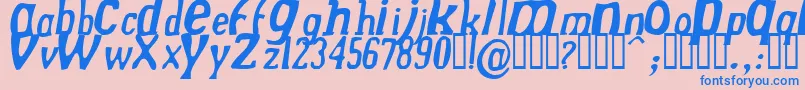 DREKNI   Font – Blue Fonts on Pink Background