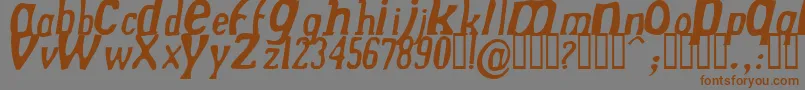 DREKNI   Font – Brown Fonts on Gray Background