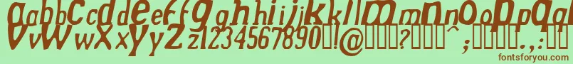 DREKNI   Font – Brown Fonts on Green Background