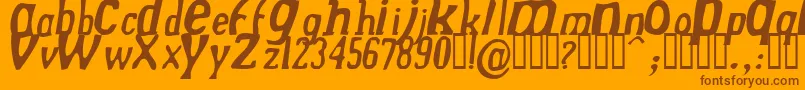 DREKNI   Font – Brown Fonts on Orange Background