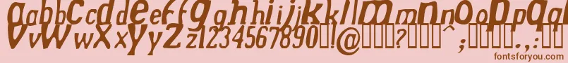 DREKNI   Font – Brown Fonts on Pink Background