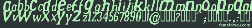 DREKNI  -fontti – vihreät fontit mustalla taustalla