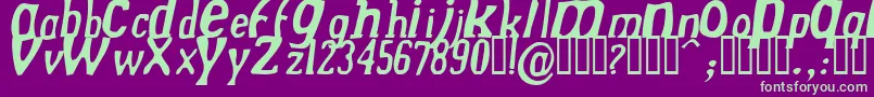 DREKNI   Font – Green Fonts on Purple Background