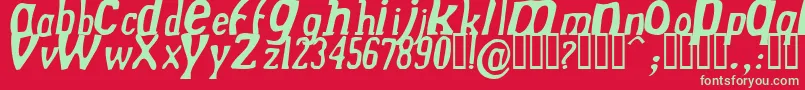 DREKNI   Font – Green Fonts on Red Background