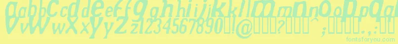 DREKNI   Font – Green Fonts on Yellow Background