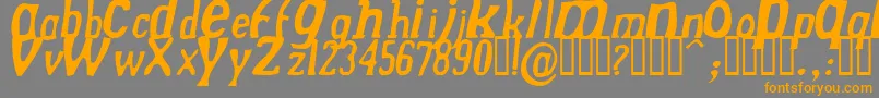 DREKNI   Font – Orange Fonts on Gray Background