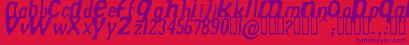 DREKNI   Font – Purple Fonts on Red Background