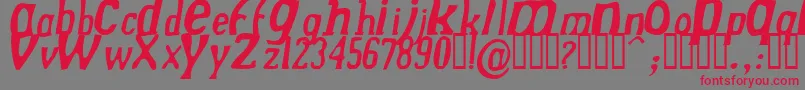 DREKNI   Font – Red Fonts on Gray Background