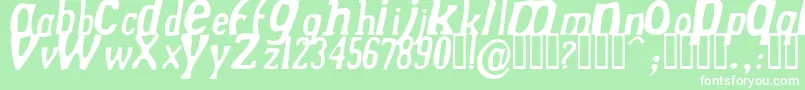 DREKNI   Font – White Fonts on Green Background