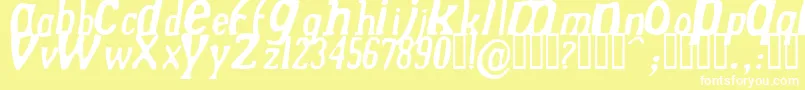 DREKNI   Font – White Fonts on Yellow Background